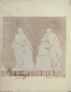 Statuettes of Milton and Shakespeare